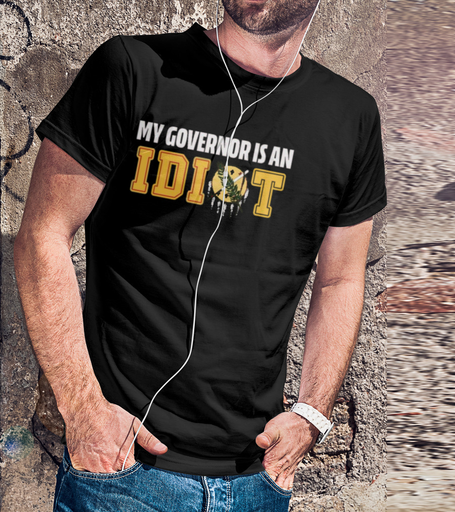 Debbie Burleson My Governor Is An Idiot Oklahoma State Flag T-Shirt