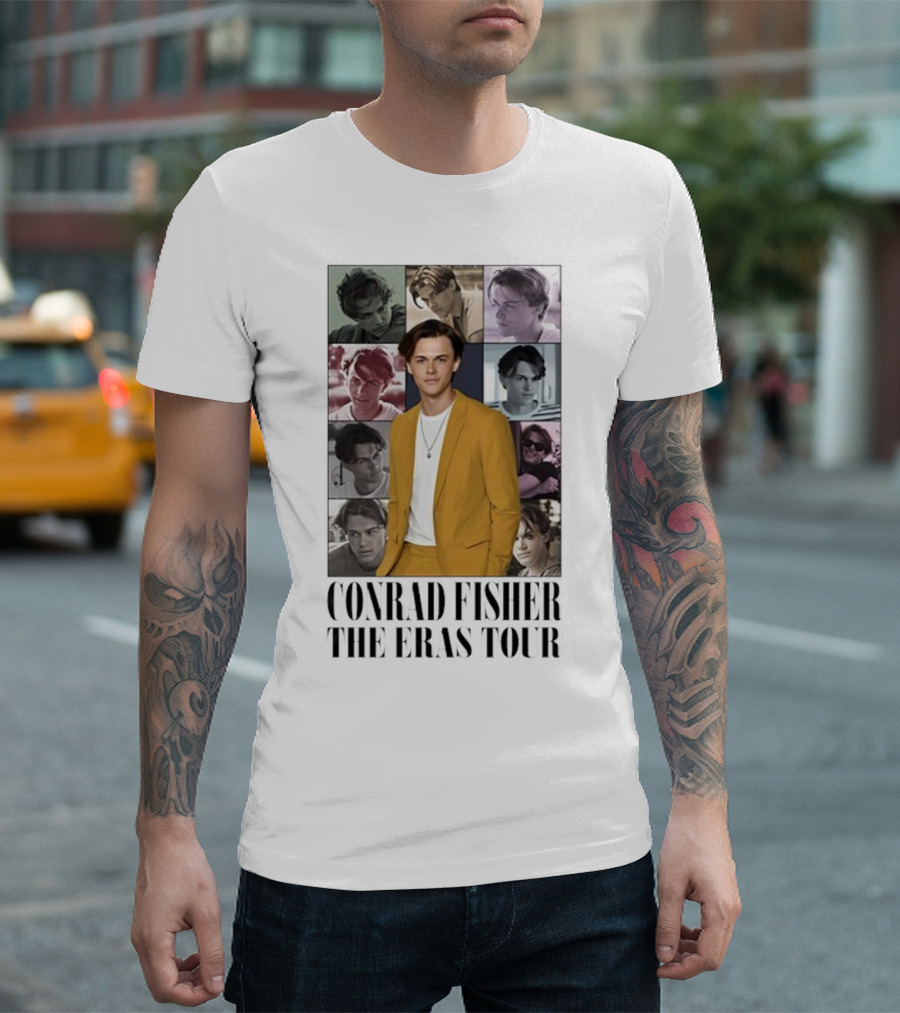 Conrad Fisher The Eras Tour Collage Yellow T-Shirt