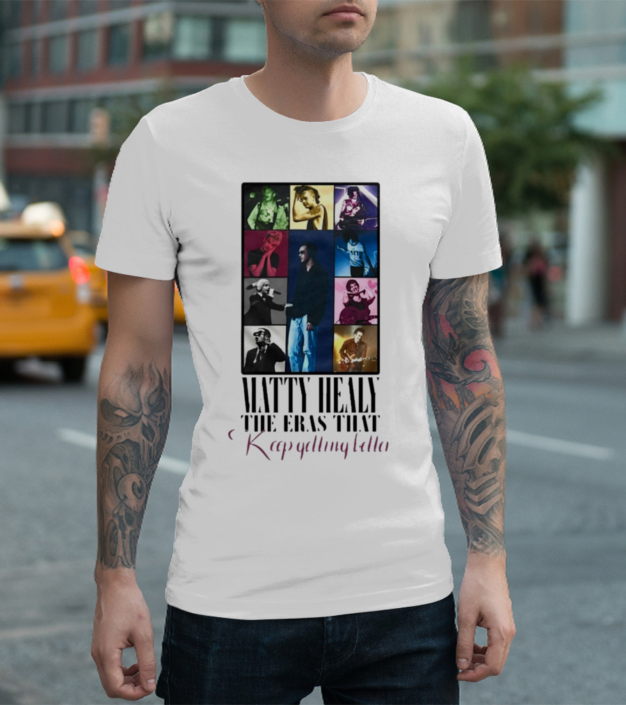 Matty Healy The Eras That Keep Getting Better Collage of Iconic Performances T-Shirt