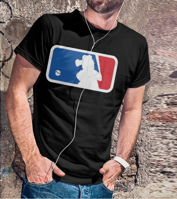 Major Baseball Phan Blue Red Mascot T-Shirt