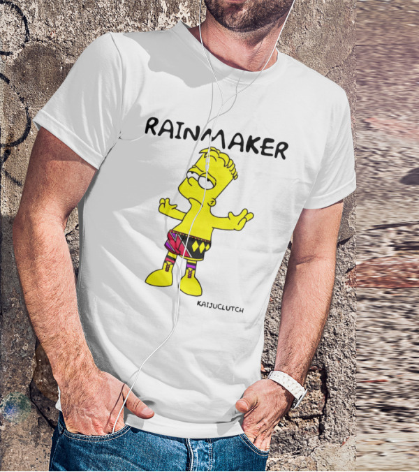 Rainmaker Wrestler Cartoon Character In Colorful Shorts T-Shirt