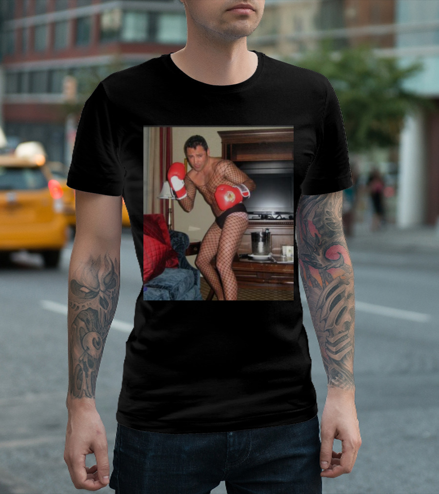 Oscar De La Hoya Fishnet Boxing Gloves Outfit Snapshot T-Shirt