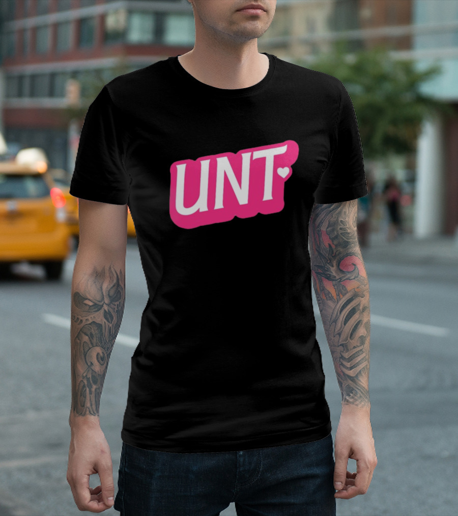 UNT Union Barbie Style Pink Heart T-Shirt