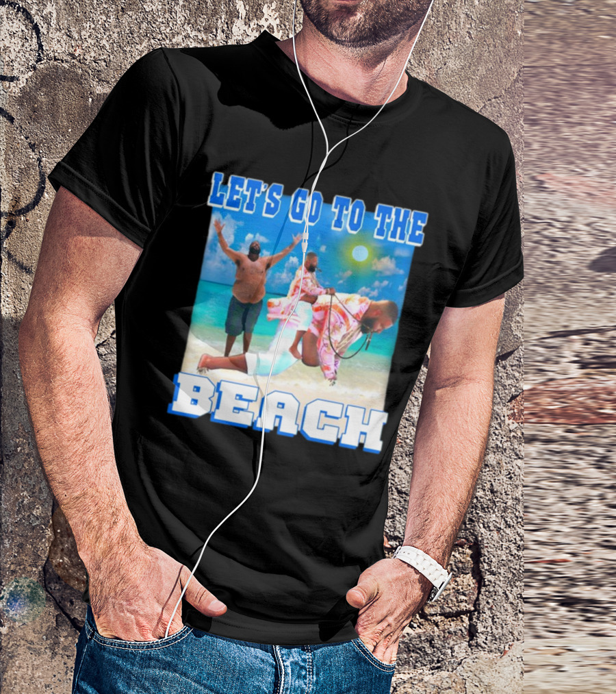 LET'S GO TO THE BEACH DJ KHALED BEACH SCENE WITH FLOATING AND JOYFUL POSE T-Shirt