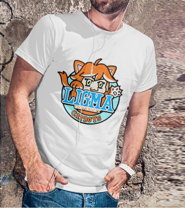 Ligma University Catboys Anime Style Mascot T-Shirt