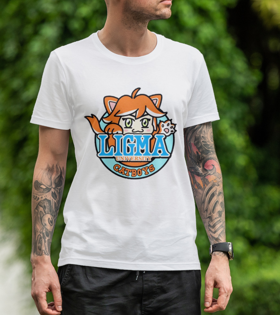 Ligma University Catboys Anime Style Mascot T-Shirt