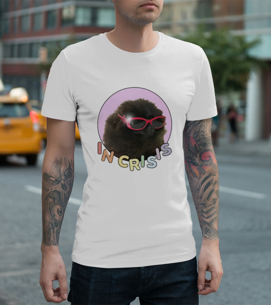 In Crisis Dog With Red Sunglasses T-Shirt