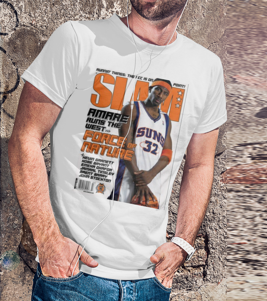 SLAM Amare Runs The West Force Of Nature Suns Basketball Star T-Shirt