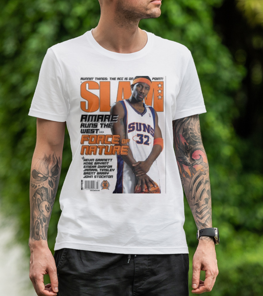 SLAM Amare Runs The West Force Of Nature Suns Basketball Star T-Shirt