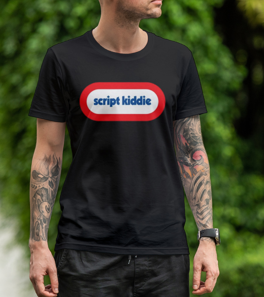 Script Kiddie Retro Logo Gaming Nostalgia T-Shirt