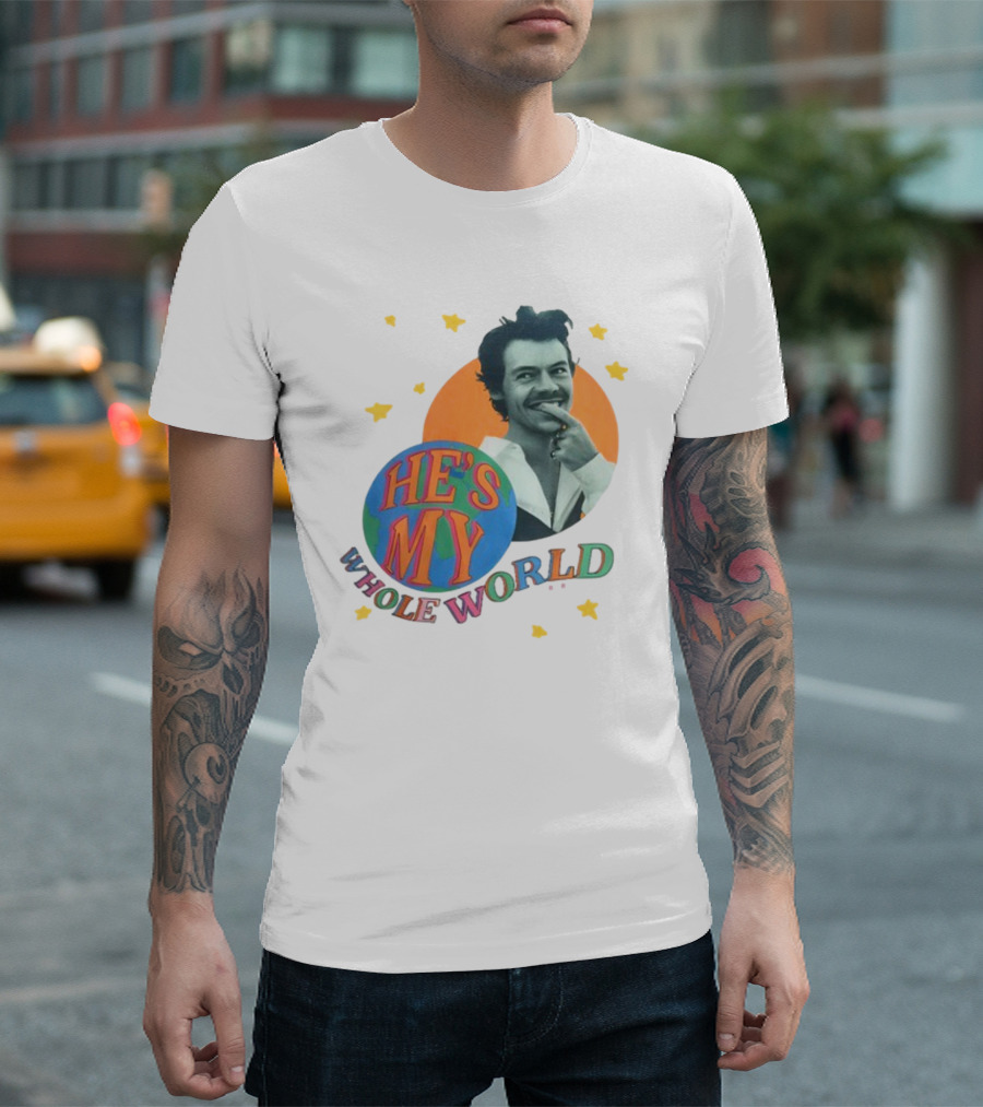 Harry He's My Whole World Stars T-Shirt