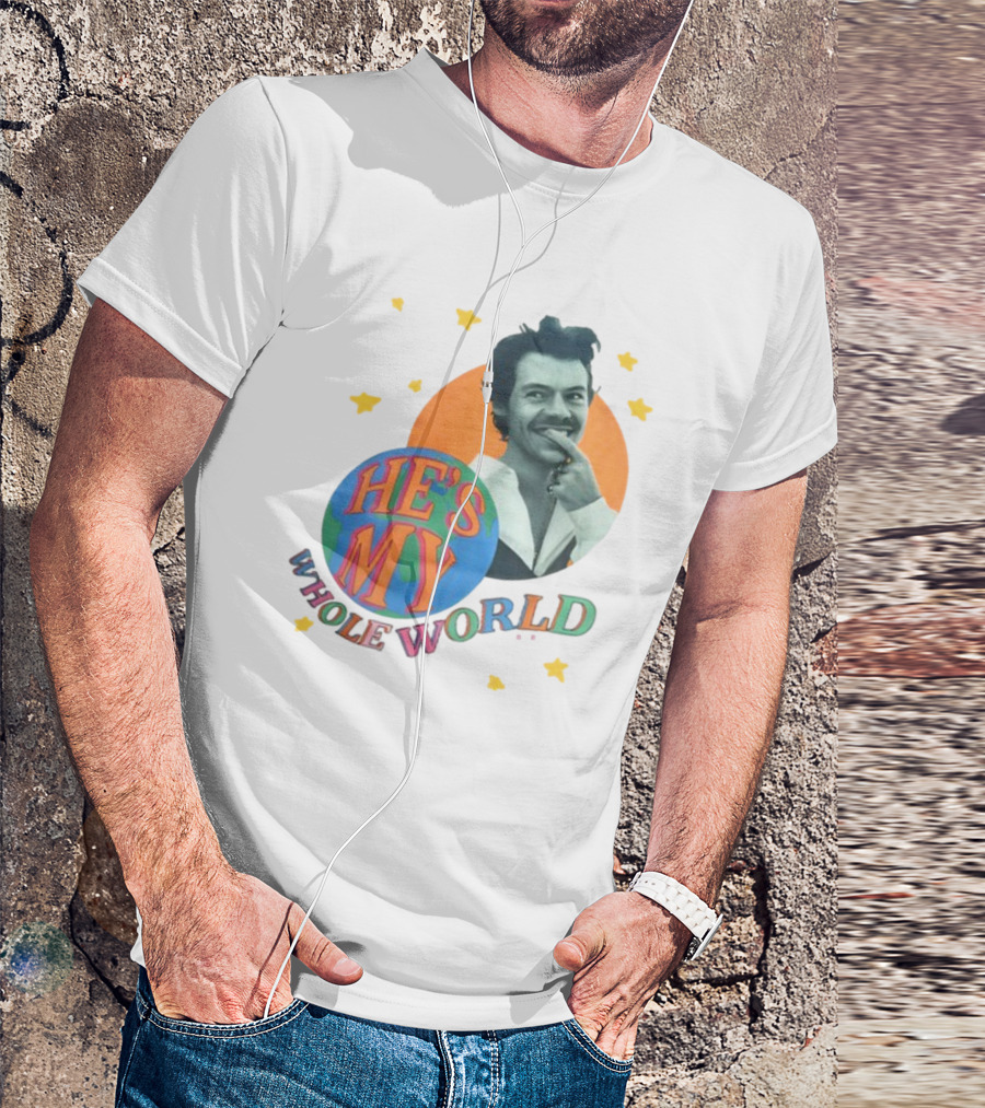 Harry He's My Whole World Stars T-Shirt
