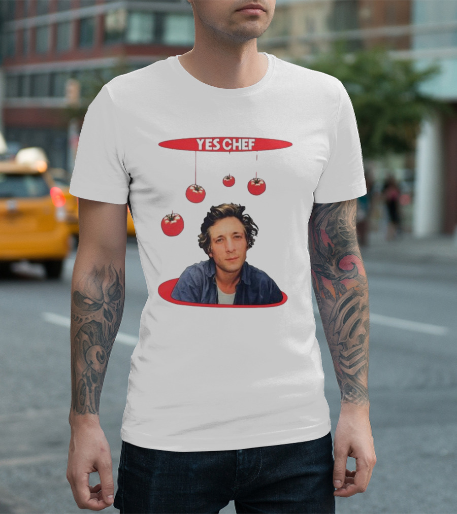 Yes Chef Hanging Tomatoes Guy T-Shirt