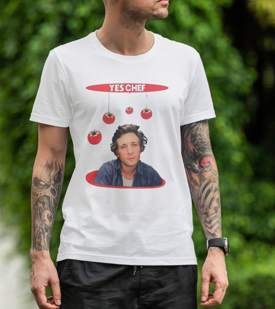 Yes Chef Hanging Tomatoes Guy T-Shirt