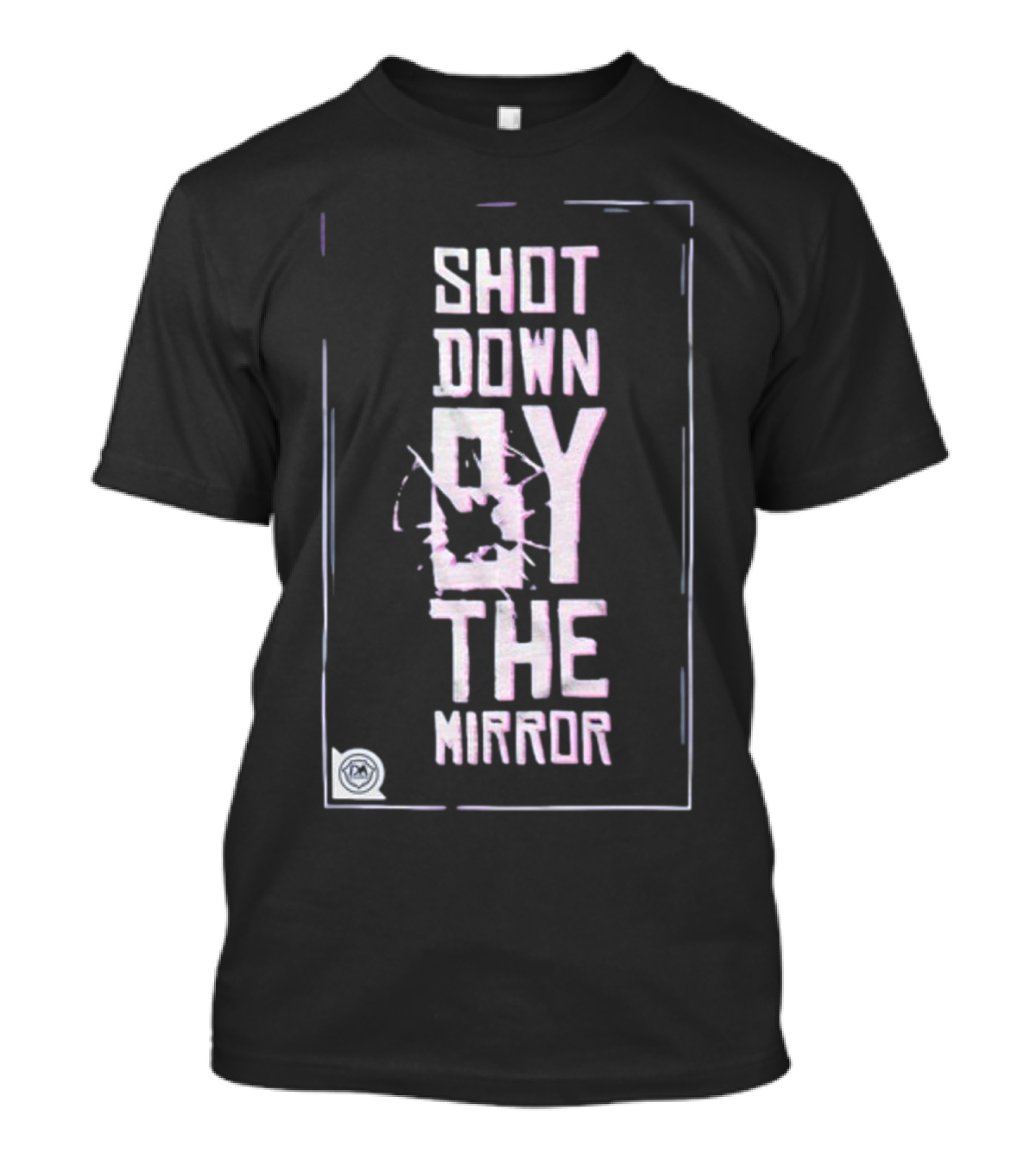 Shot Down By The Mirror Cracked Text T-Shirt