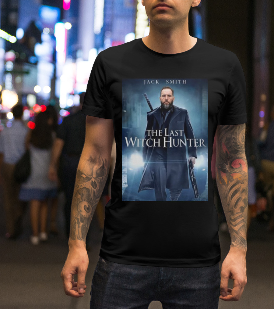 Jack Smith The Last Witch Hunter Movie Poster Featuring Sword And Gun T-Shirt