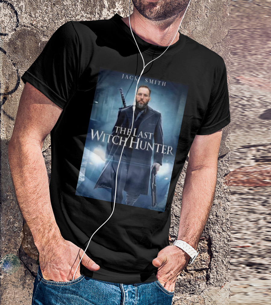 Jack Smith The Last Witch Hunter Movie Poster Featuring Sword And Gun T-Shirt