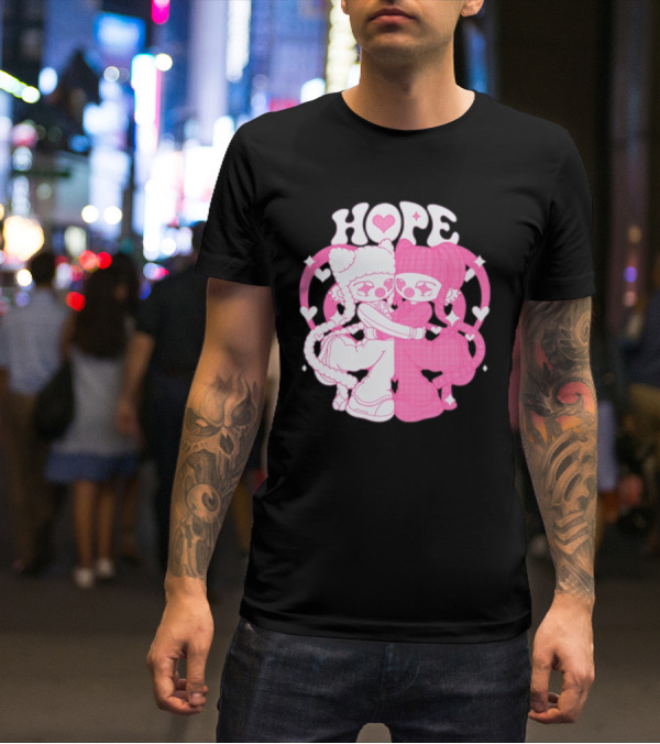 Lizigrace Hope Pink Hearts Embrace T-Shirt