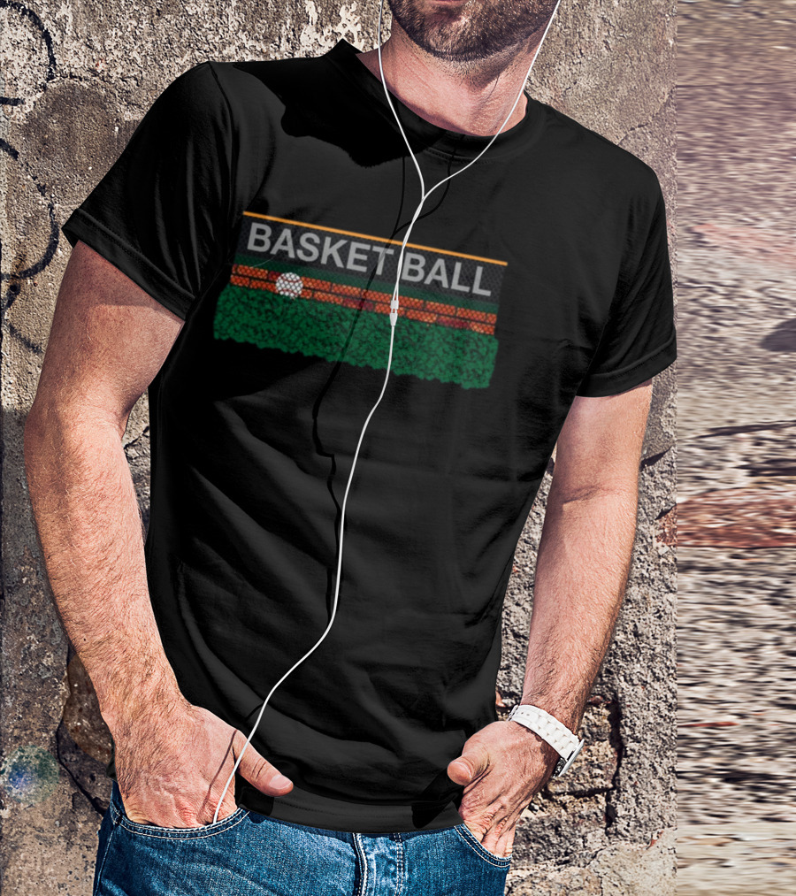 Obviousshirts Basketball Court Fence With Green Bushes T-Shirt