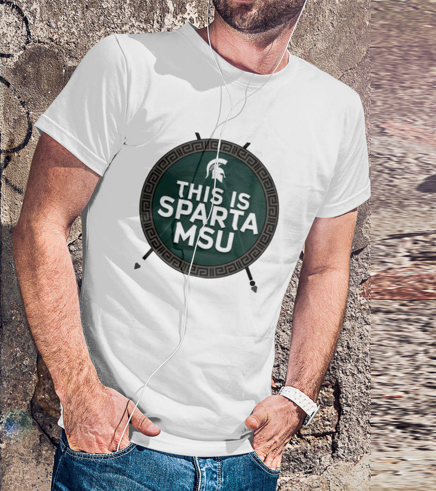 Michigan State University This Is Sparta MSU Spartan Helmet T-Shirt