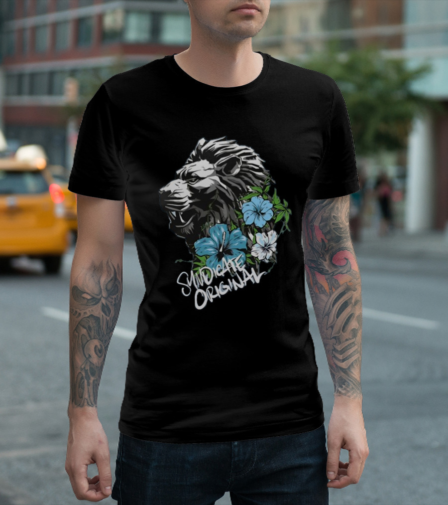 Syndicate Original Lion with Blue Flowers T-Shirt