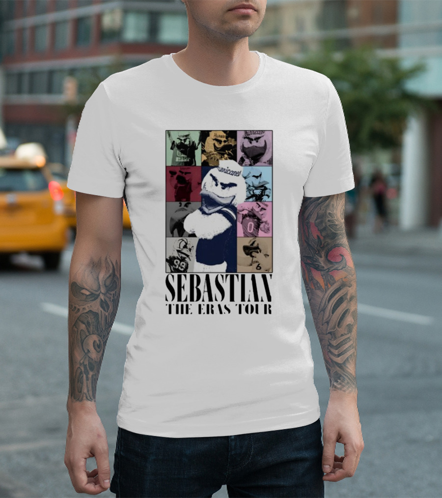 Sebastian Mascot Hurricanes The Eras Tour Collage T-Shirt