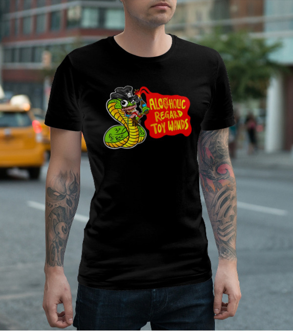 ALCOHOLIC REGARD TOY WANDS Snake Pirate Drinking T-Shirt