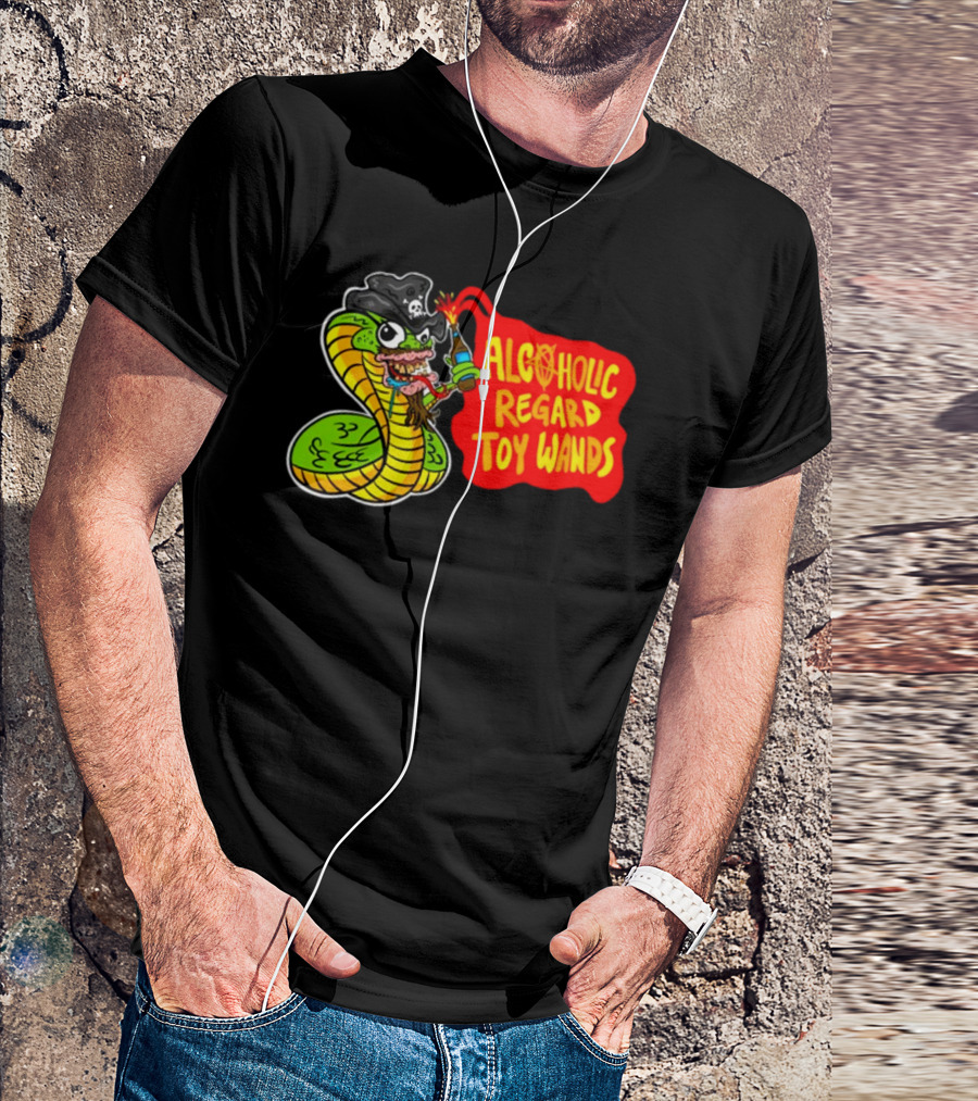 ALCOHOLIC REGARD TOY WANDS Snake Pirate Drinking T-Shirt