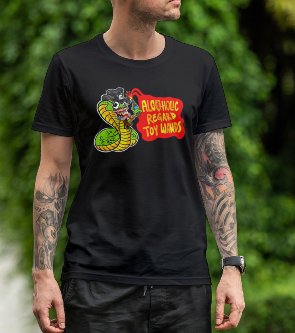 ALCOHOLIC REGARD TOY WANDS Snake Pirate Drinking T-Shirt