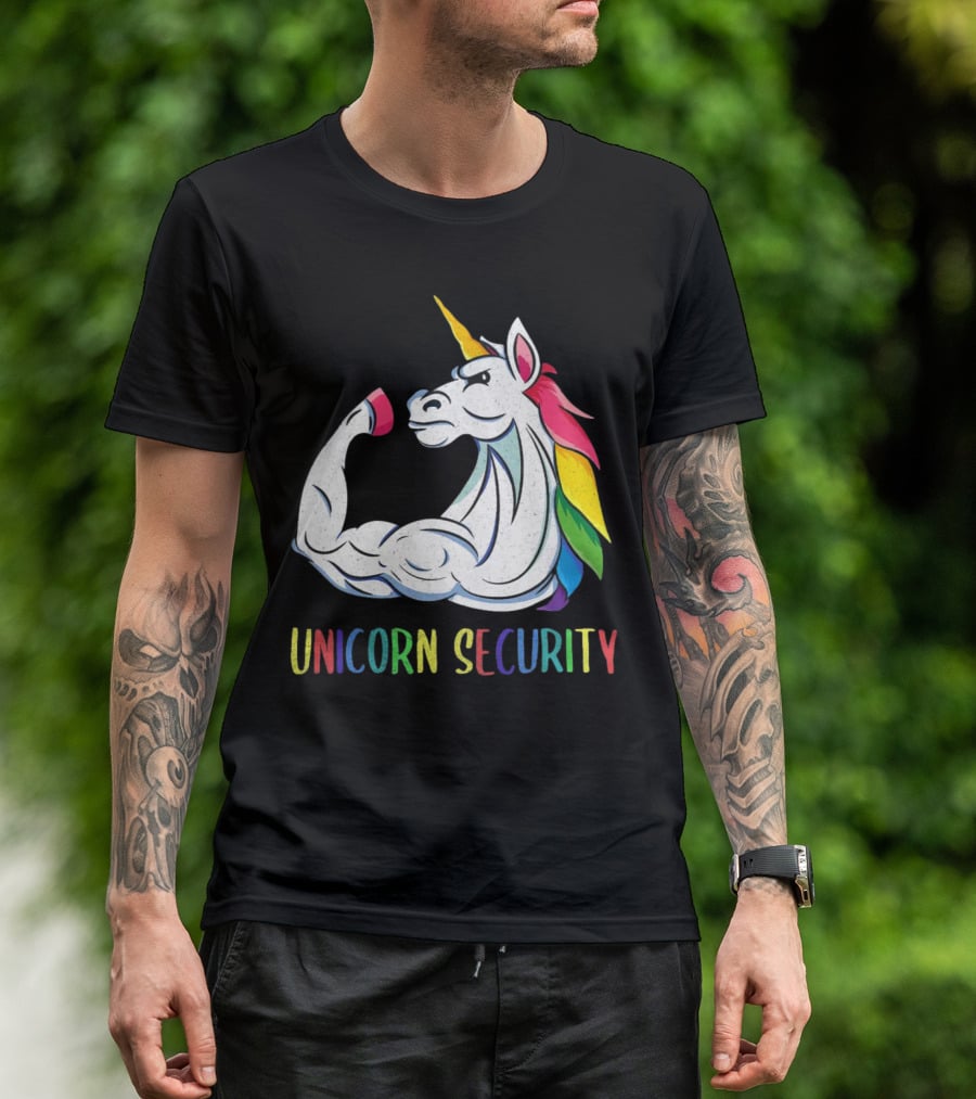 Unicorn Security Daddycorn Mens Cute Halloween Costume T-Shirt