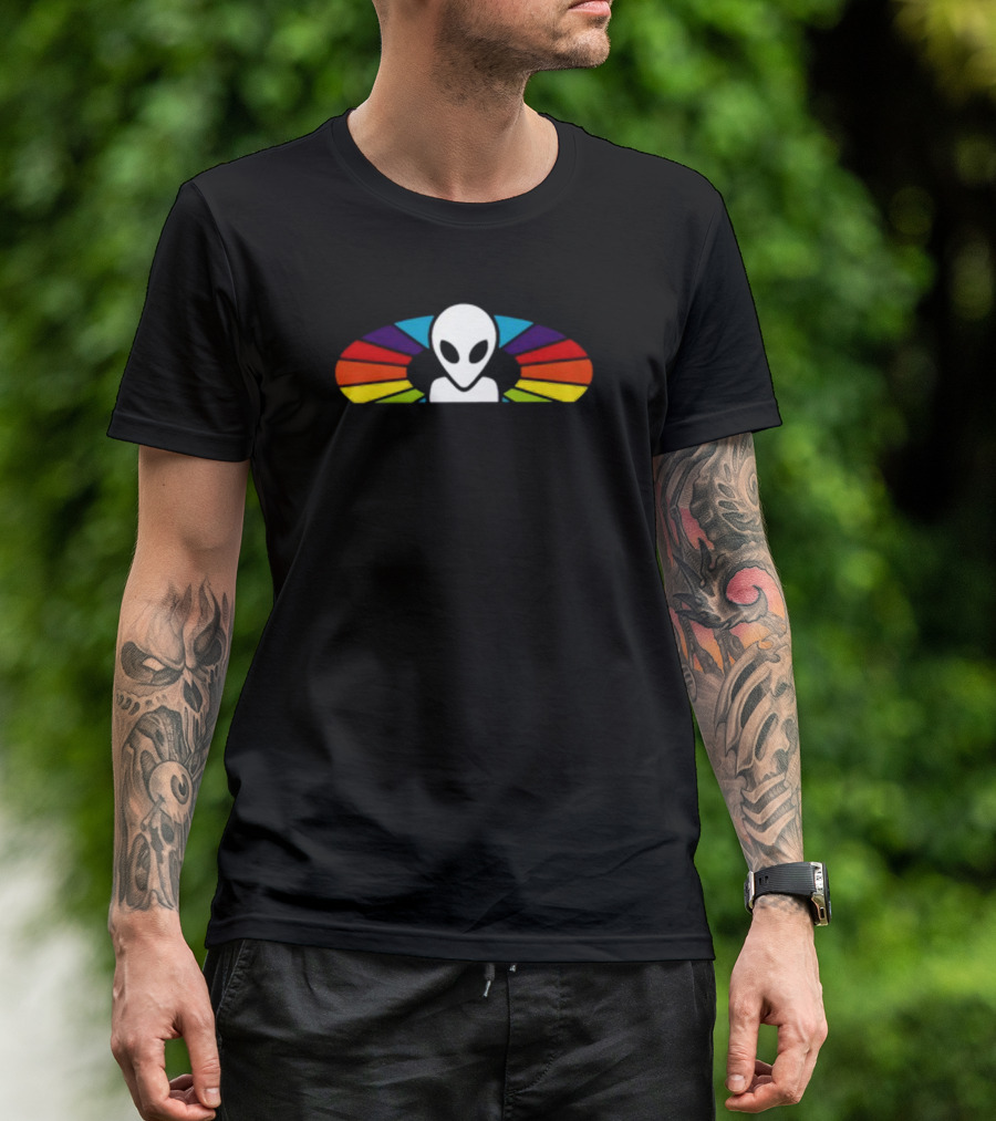 Neck Deep Alien Rainbow Nd Work Take Me With You T-Shirt