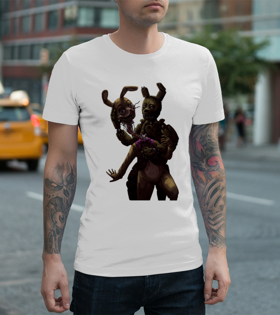 Springtrap Vs Malhare Battle Scene T-Shirt