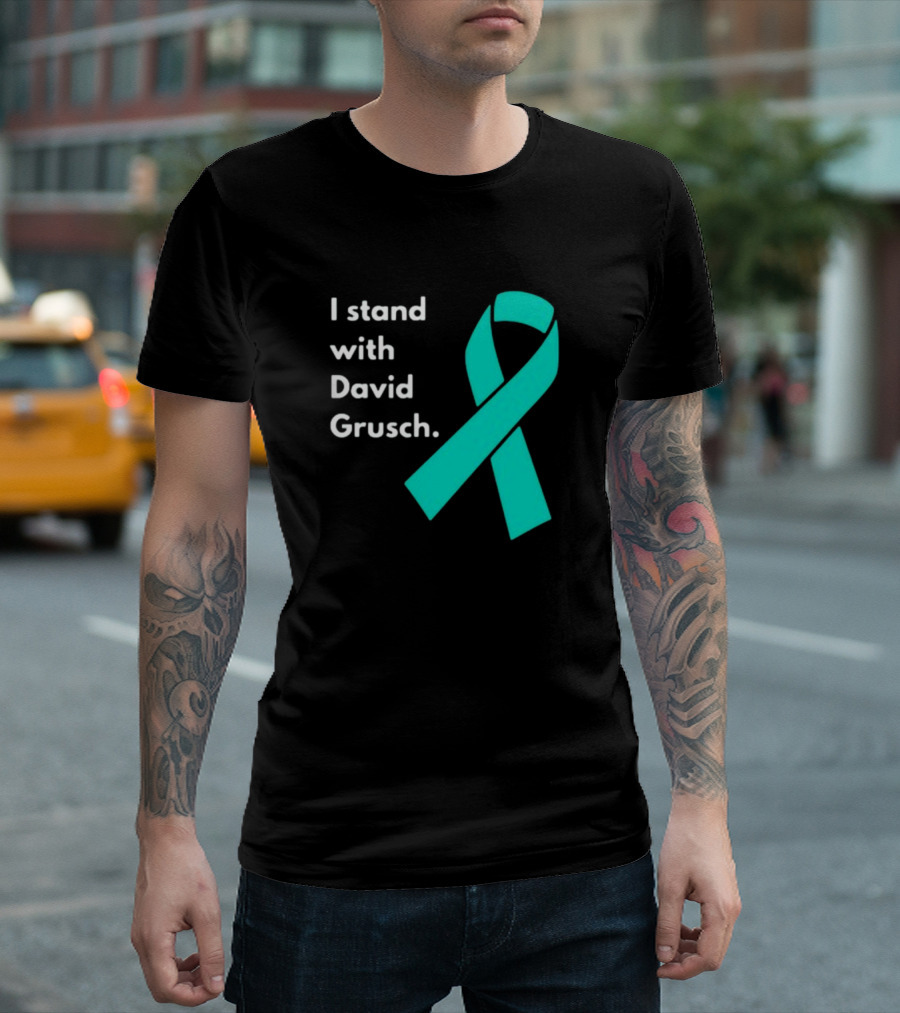 I Stand With David Grusch Teal Awareness T-Shirt
