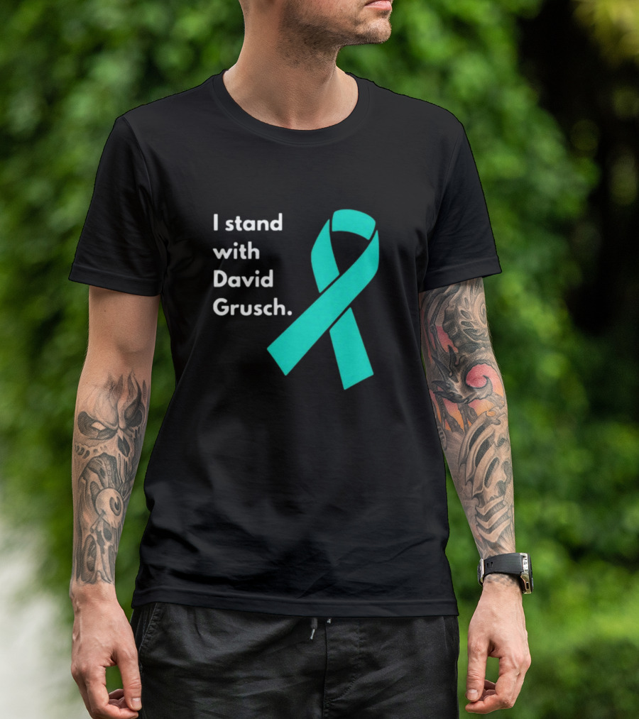 I Stand With David Grusch Teal Awareness T-Shirt