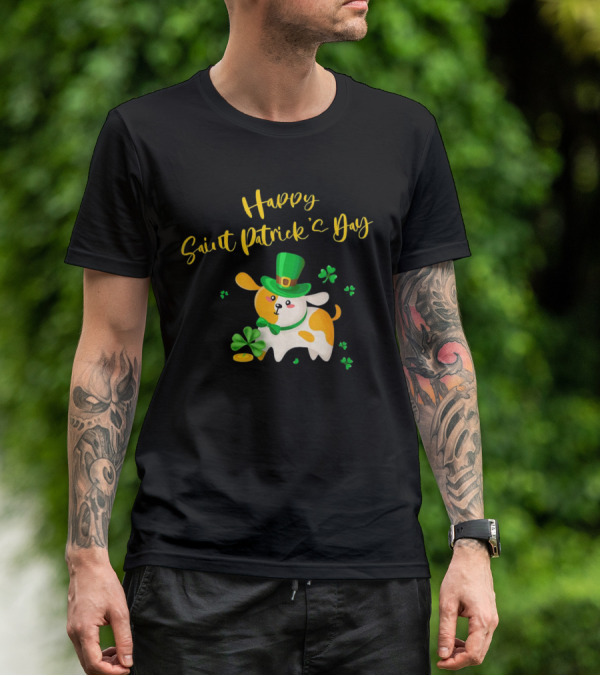 Happy Saint Patrick's Day Cute Kawaii Pug T-Shirt