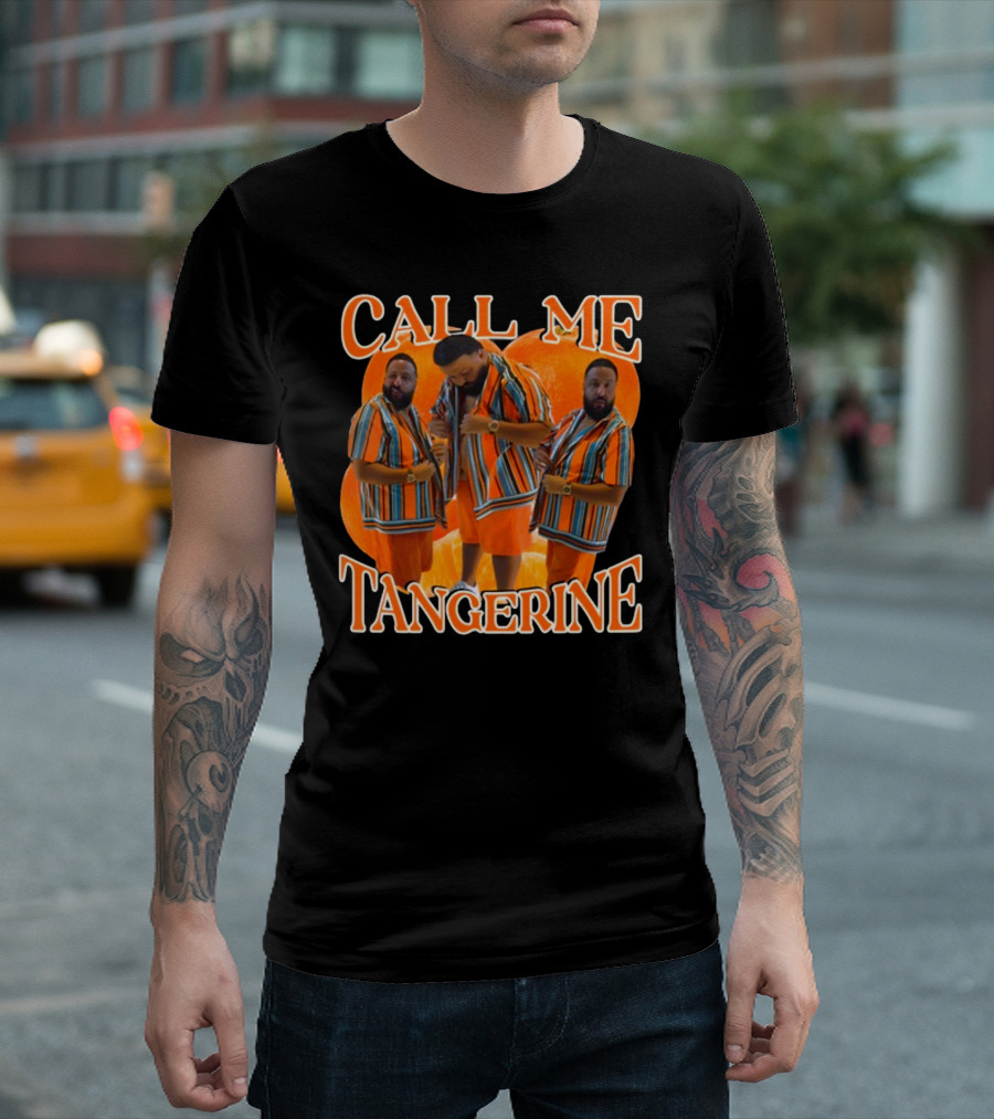 CALL ME TANGERINE DJ KHALED STRIPED T-Shirt