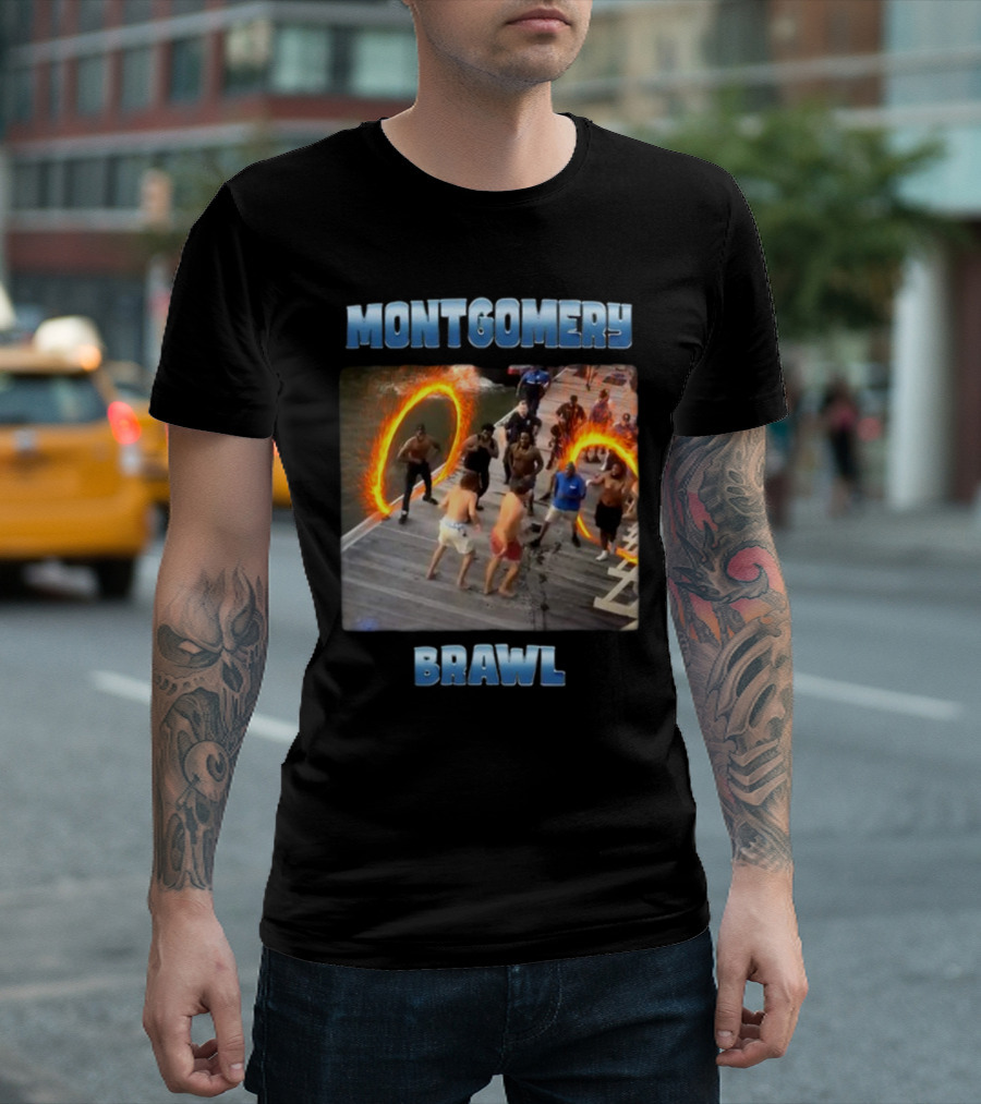 Montgomery Brawl Avenger Memeabletees Dock Fight Rings T-Shirt