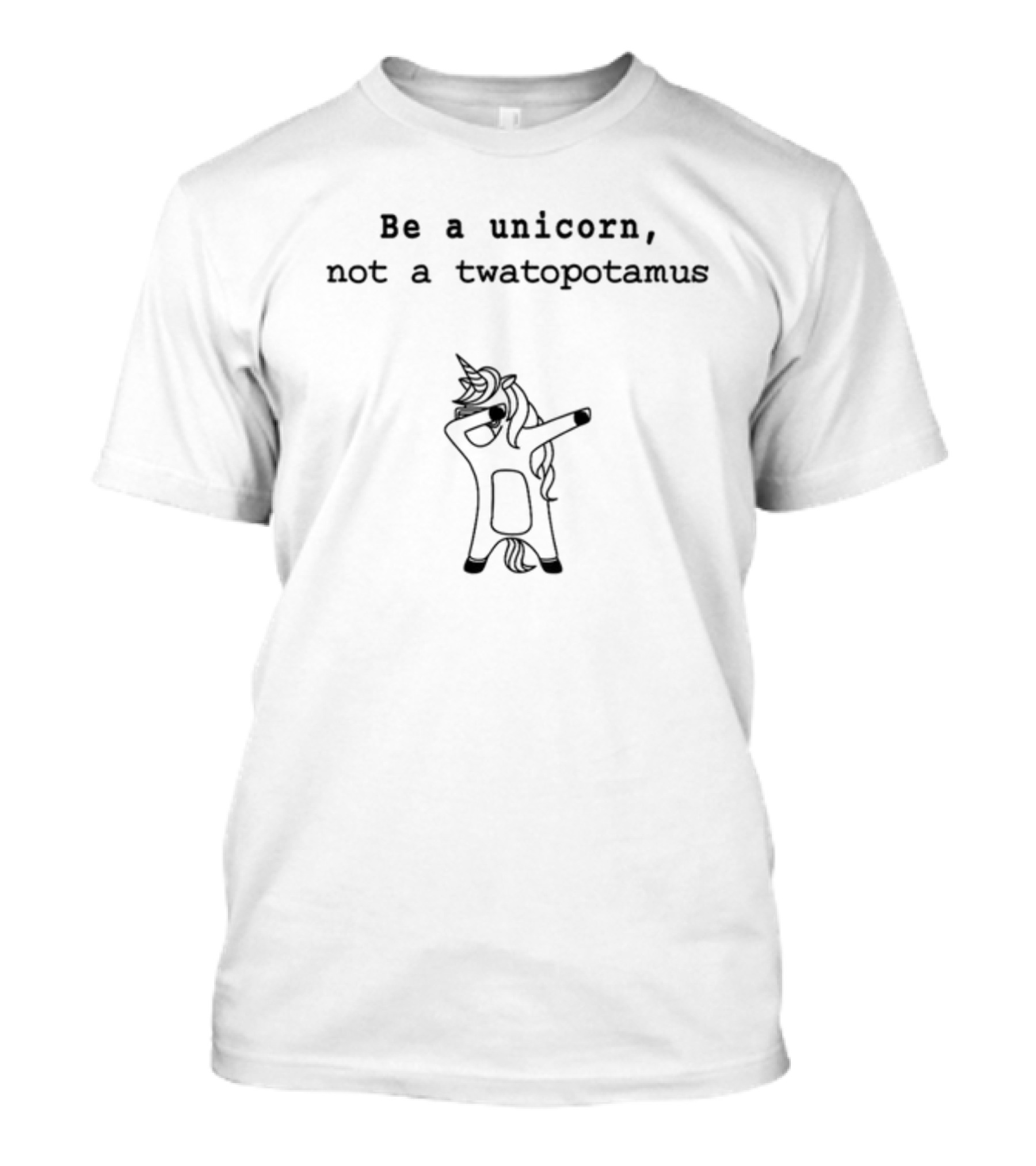 Be A Unicorn Not A Twatopotamus Dabbing Cartoon Character T-Shirt