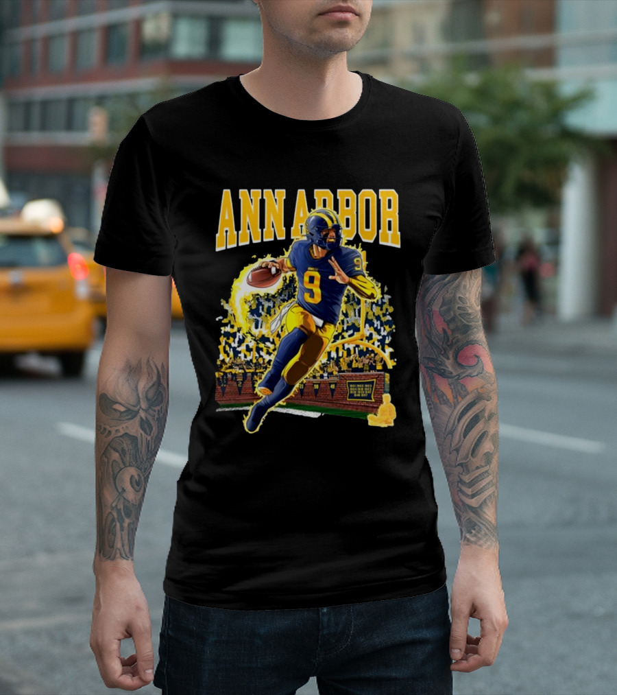 Ann Arbor Football Quarterback Number 9 Kiwiclo X J.J. Mccarth T-Shirt