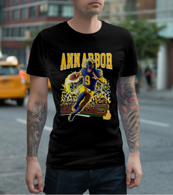 Ann Arbor Football Quarterback Number 9 Kiwiclo X J.J. Mccarth T-Shirt