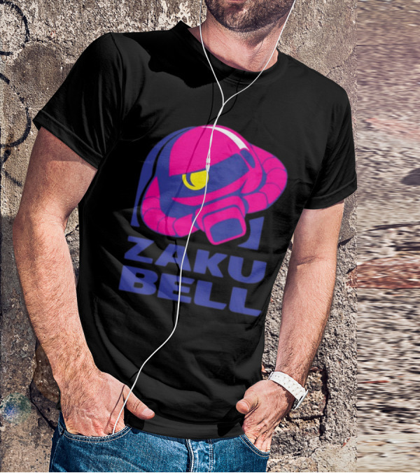 Zaku Bell Mecha Fusion Pink And Blue Helmet T-Shirt