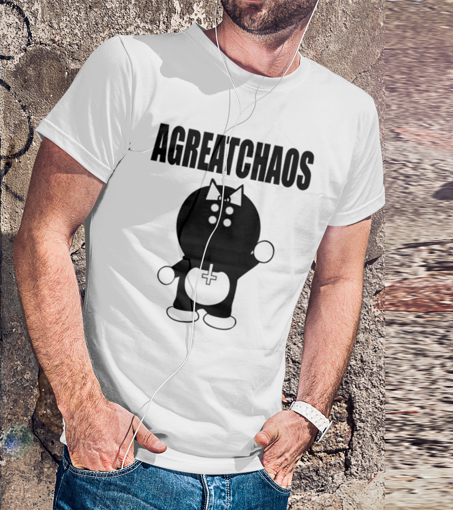 AGREATCHAOS Dark Figure With Bow And Cross T-Shirt