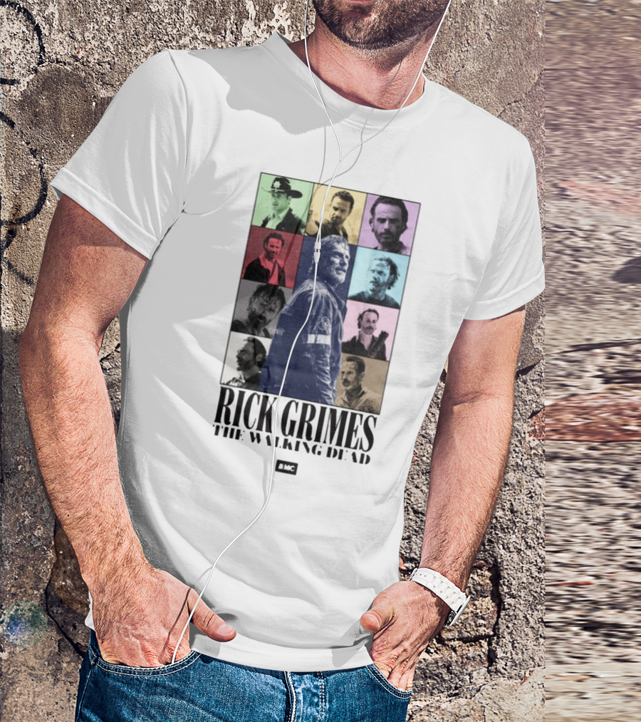 Rick Grimes The Walking Dead AMC Character Collage T-Shirt