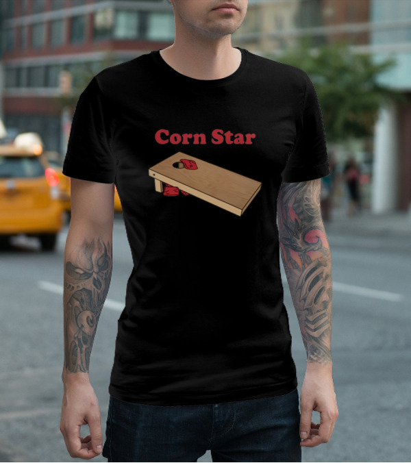 Corn Star Bean Bag Toss Cornhole Game T-Shirt