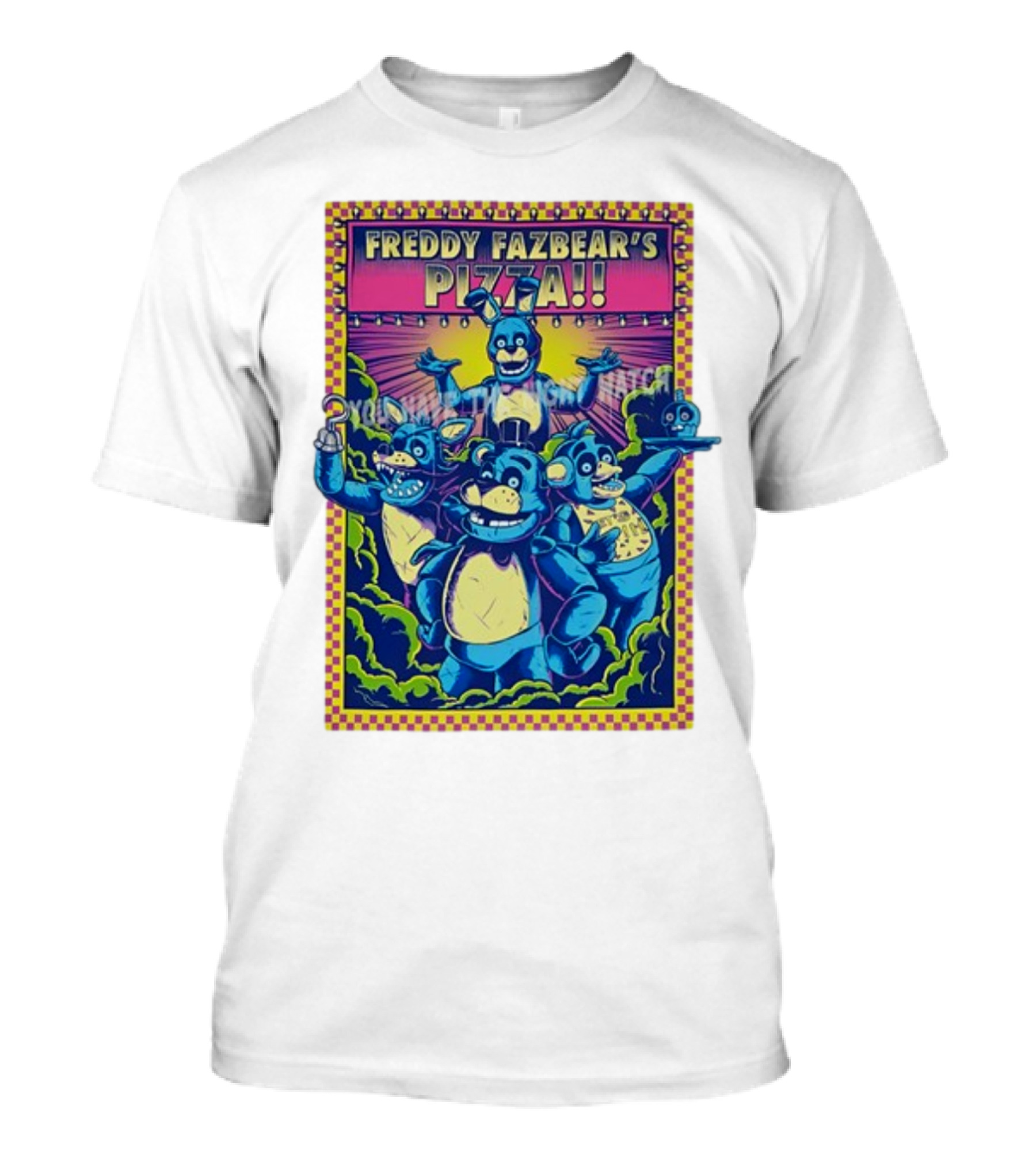FREDDY FAZBEAR'S PIZZA Five Nights At Freddy's Neon Group T-Shirt