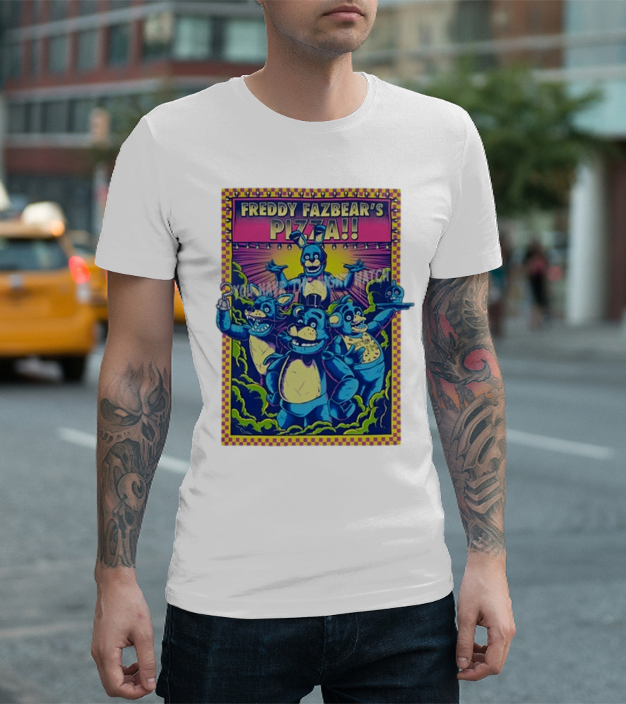 FREDDY FAZBEAR'S PIZZA Five Nights At Freddy's Neon Group T-Shirt