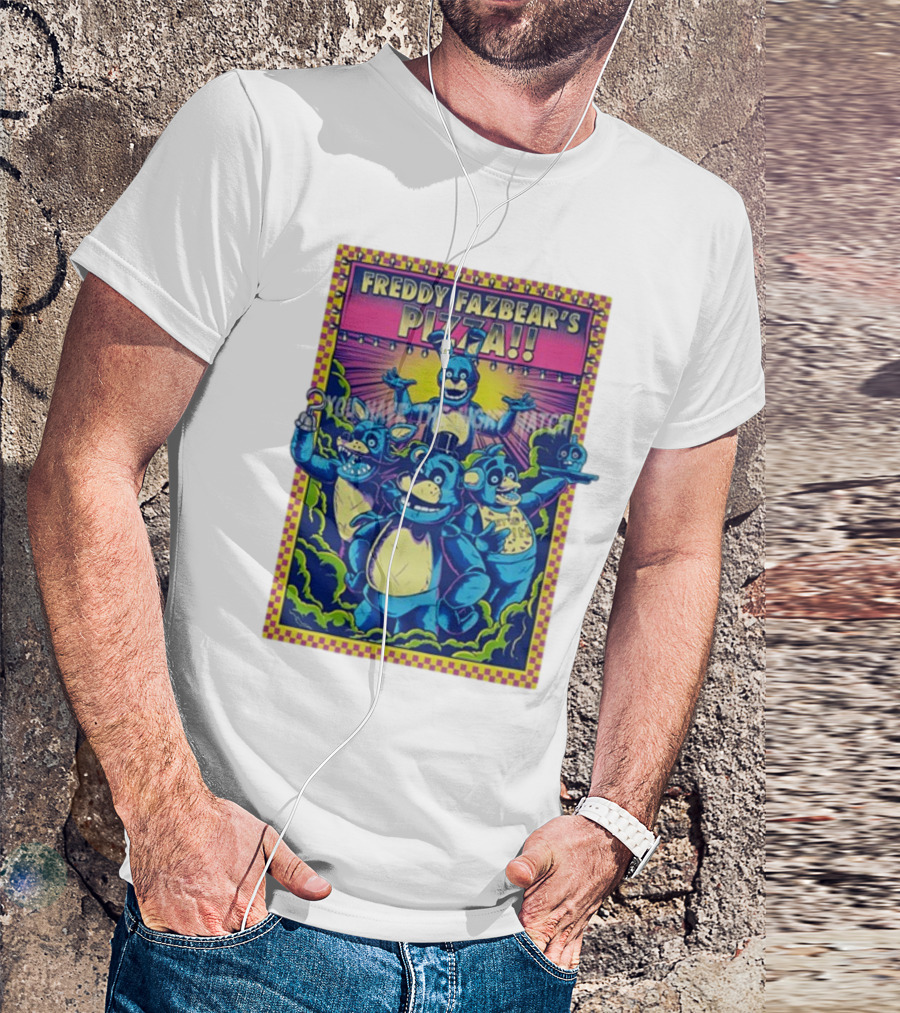 FREDDY FAZBEAR'S PIZZA Five Nights At Freddy's Neon Group T-Shirt