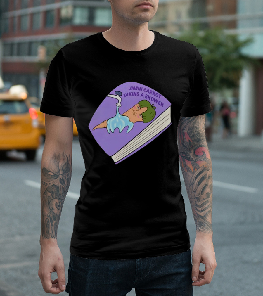 Jimin Carrot Taking A Shower Book T-Shirt