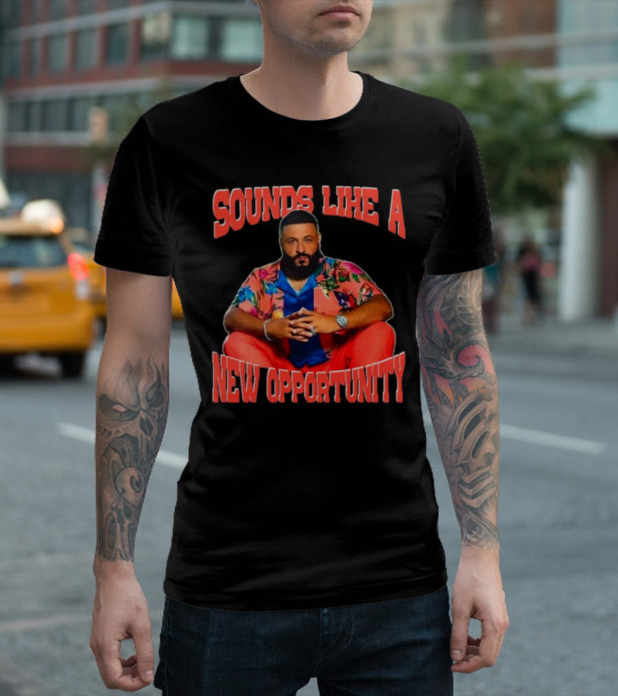 SOUNDS LIKE A NEW OPPORTUNITY DJ KHALED SEATED IN VIBRANT FLORAL T-Shirt