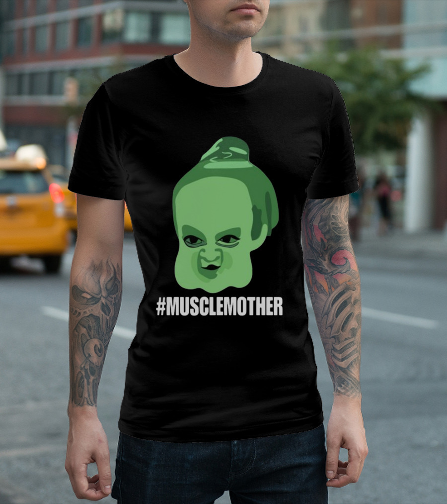 MUSCLEMOTHER Green Head Character T-Shirt
